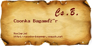 Csonka Bagamér névjegykártya